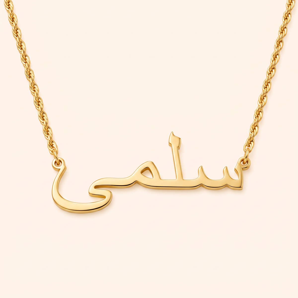 Custom Name Necklace 18k – Rope Chain