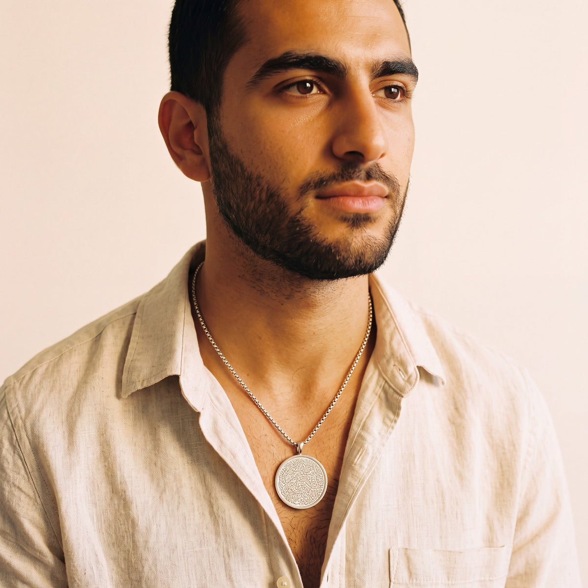 Engraved Calligraphy Necklace | Men