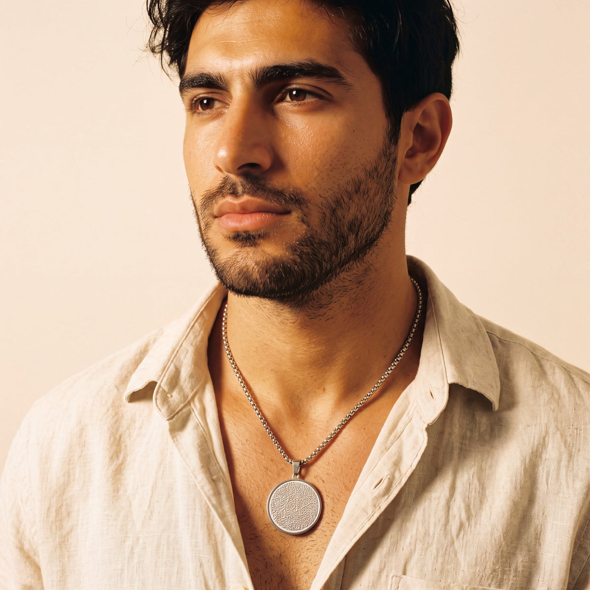 Engraved Calligraphy Necklace | Men