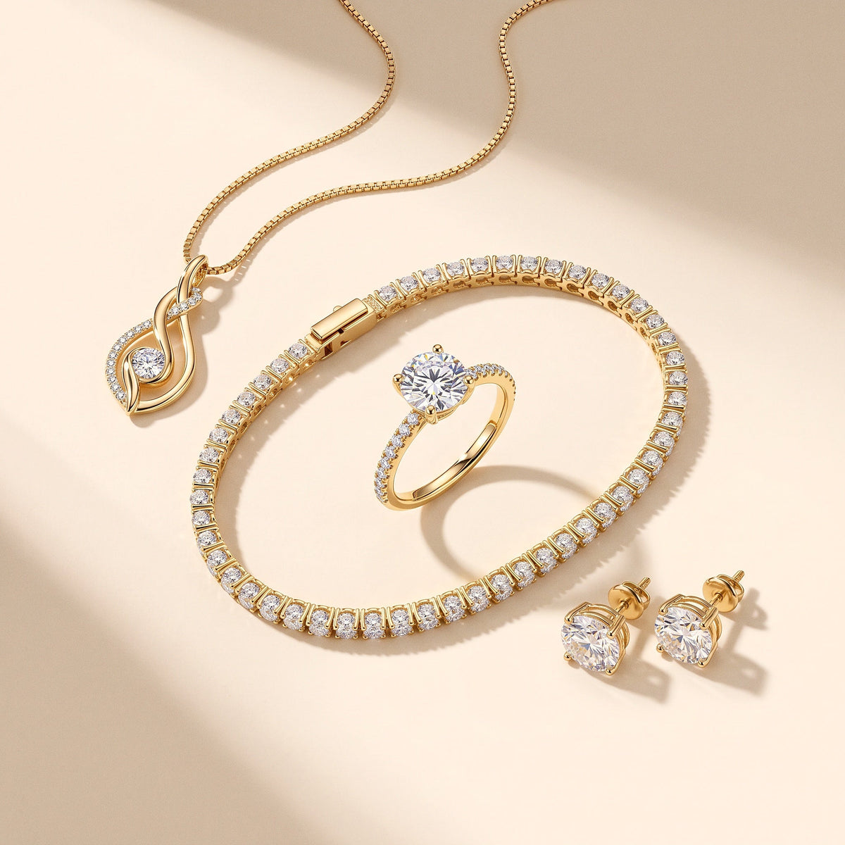 The Noor Moissanite Set