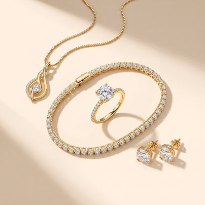 The Noor Moissanite Set