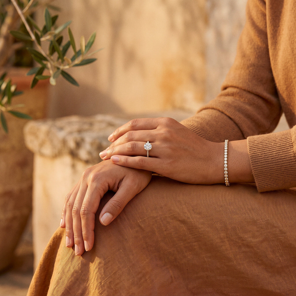 The Noor Moissanite Set